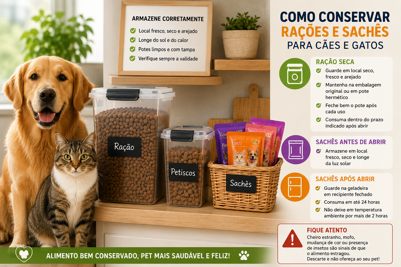 Como armazenar ração de forma correta.